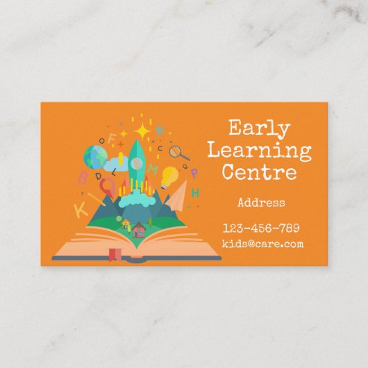 Carte De Visite Affaires tôt de garde de centre d'étude (Devant)