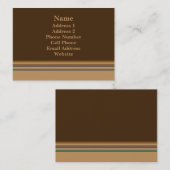 Carte De Visite affaires vertes de biege (Devant / Derrière)