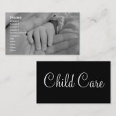 Carte de visite affectueux de Childcare de mains (Devant / Derrière)