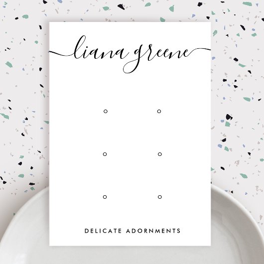 Carte De Visite Affichage 6 trous, trois jeux d'oreilles