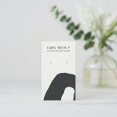 CARTE DE VISITE AFFICHAGE ABSTRAIT CÉRAMIQUE NOIR BLANC ÉQUIPÉ (Debout devant)