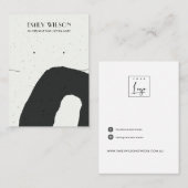 CARTE DE VISITE AFFICHAGE ABSTRAIT DE COULEUR NOIR (Devant / Derrière)