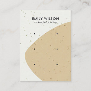 CARTE DE VISITE AFFICHAGE ABSTRAIT DE REPOS EN OCRE CÉRAMIQUE 3 ST