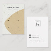 CARTE DE VISITE AFFICHAGE ABSTRAIT DE REPOS EN OCRE CÉRAMIQUE 3 ST (Devant / Derrière)