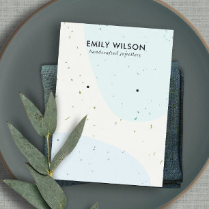 CARTE DE VISITE AFFICHAGE ABSTRAIT D'ÉPAISSEMENT EN VAGUE BLEU CÉR