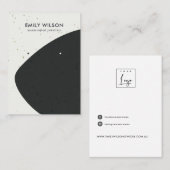 CARTE DE VISITE AFFICHAGE D'APPROVISIONNEMENT CÉRAMIQUE EN NOIR ET (Devant / Derrière)