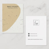 CARTE DE VISITE AFFICHAGE D'APPROVISIONNEMENT CÉRAMIQUE OCHRE WAVE (Devant / Derrière)