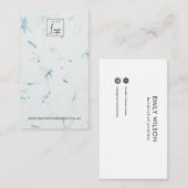 CARTE DE VISITE AFFICHAGE D'APPROVISIONNEMENT EN PAPIER AQUA PETAL (Devant / Derrière)