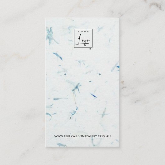 CARTE DE VISITE AFFICHAGE D'APPROVISIONNEMENT EN PAPIER AQUA PETAL (Devant)