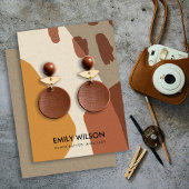 CARTE DE VISITE AFFICHAGE D'ART TERRACOTTA ABSTRAIT MODERNE