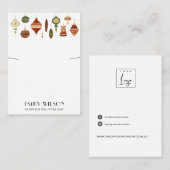 CARTE DE VISITE AFFICHAGE DE BRACELET DE COUCHES ORNAMENTALES DE N (Devant / Derrière)