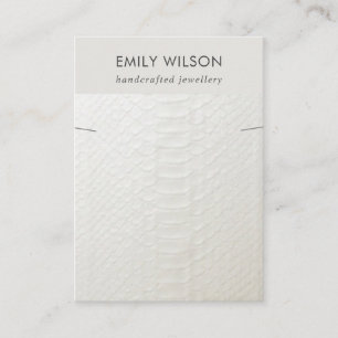 CARTE DE VISITE AFFICHAGE DE BRACELET DE COULEUR EN CUIR BLANC