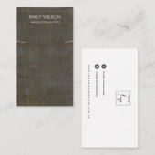 CARTE DE VISITE AFFICHAGE DE BRACELET DE COULEURS RUSTIQUES BRONZE (Devant / Derrière)