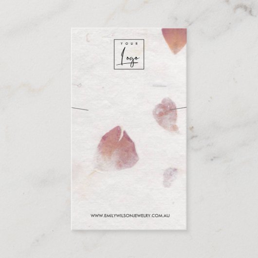 CARTE DE VISITE AFFICHAGE DE BRACELET DE PAPIER À LA MAIN (Devant)