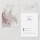 Carte De Visite Affichage de la bande de collier d'agate or Rose A (Devant / Derrière)