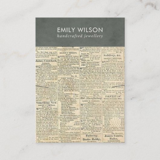 CARTE DE VISITE AFFICHAGE DE LA BANDE DE LIMITES DE JOURNAL GRAY V (Devant)