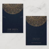 CARTE DE VISITE AFFICHAGE DE LA LACE DE COUCHER MARINE CLASSIQUE O (Devant / Derrière)