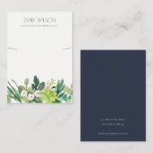 CARTE DE VISITE AFFICHAGE DE LA LACE DE COUCHES DE LA PÉONY SUCCUL (Devant / Derrière)