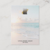 Carte De Visite Affichage de la scène de plage avec votre logo (Devant)