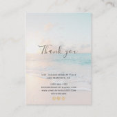 Carte De Visite Affichage de la scène de plage avec votre logo (Dos)