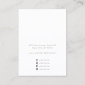 Carte De Visite Affichage de la signature de l'aquarelle Abstraite (Dos)