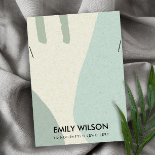 CARTE DE VISITE AFFICHAGE DE LACE D'ART BLEUE AQUA ABSTRAITE MODER