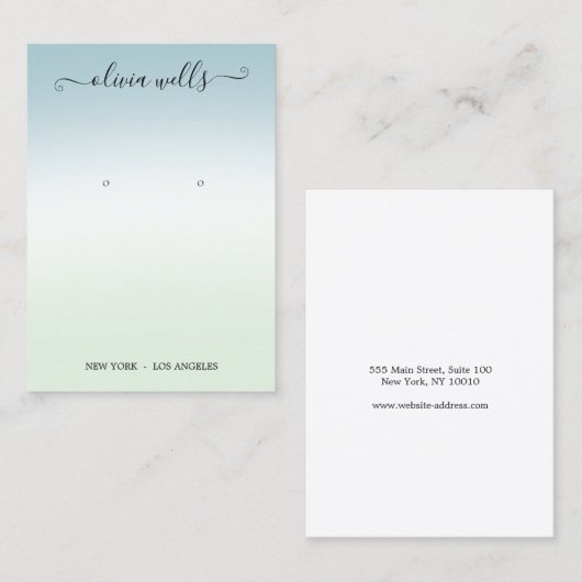 Carte De Visite Affichage de l'écoute de script dégradé (Devant / Derrière)