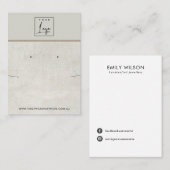 CARTE DE VISITE AFFICHAGE DE L'ÉCRAN DE REPOS EN BÉTON GRIS BLANC (Devant / Derrière)