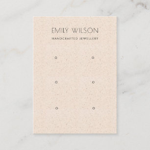 CARTE DE VISITE AFFICHAGE DE LOGO DE BOUCLES D'OREILLES EN CÉRAMIQ