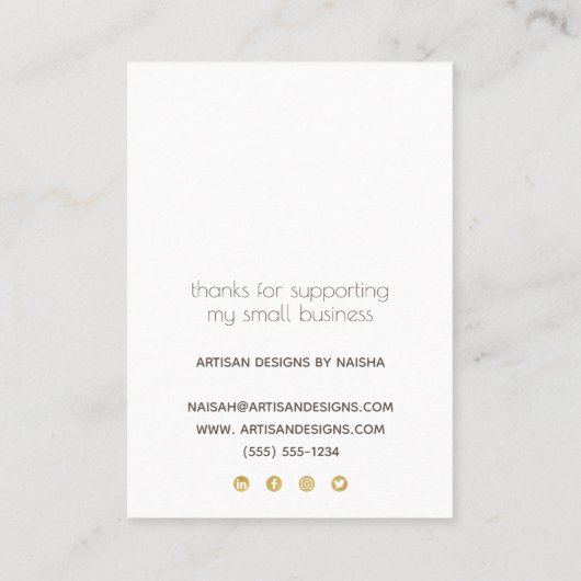 Carte De Visite Affichage de l'oreille Ajouter logo Social Media B (Dos)