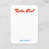 Carte De Visite Affichage de l'oreille de signature de script rétr (Devant)