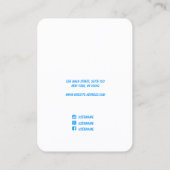 Carte De Visite Affichage de l'oreille de signature de script rétr (Dos)