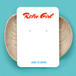 Carte De Visite Affichage de l'oreille de signature de script rétr