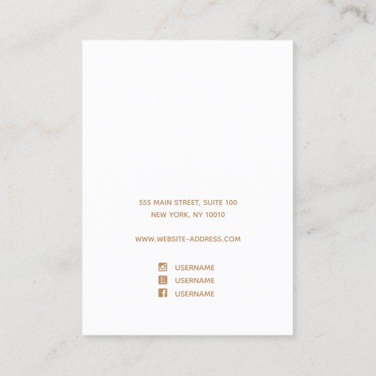 Carte De Visite Affichage de l'oreille du script d'aquarelle artis (Dos)