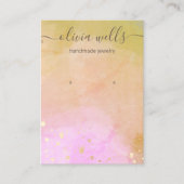 Carte De Visite Affichage de l'oreille du script d'aquarelle artis (Devant)