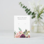 CARTE DE VISITE AFFICHAGE DE L'OREILLE FLORALE ROSE D'OR BROUGE (Debout devant)