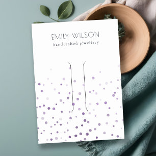 Carte De Visite Affichage de pince à cheveux en confettis aquarell