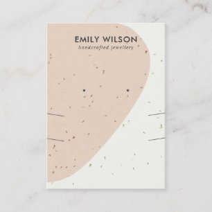 CARTE DE VISITE AFFICHAGE DE RESTAURANT CÉRAMIQUE PEACH WAVE LONG