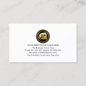 Carte De Visite Affichage des outils de main en bois de bois (Dos)