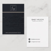 CARTE DE VISITE AFFICHAGE DU BRACELET DE COUCHES NOIR URBAIN (Devant / Derrière)