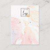 Carte De Visite Affichage du logo de l'oreille Abstrait rose (Devant)