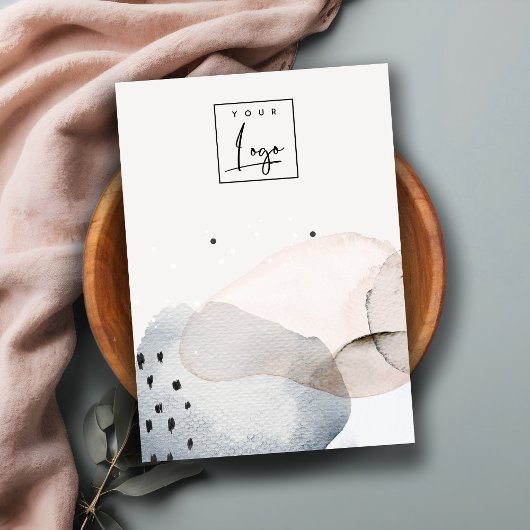 Carte De Visite Affichage du logo de l'oreille Abstrait rose bleu