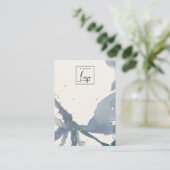 Carte De Visite Affichage du logo de l'oreille Abstraite Indigo Bl (Debout devant)