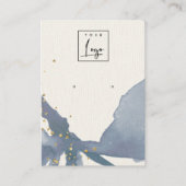 Carte De Visite Affichage du logo de l'oreille Abstraite Indigo Bl (Devant)