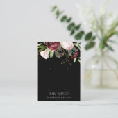 CARTE DE VISITE AFFICHAGE FLEURI DE PROTÉA BURGUNDY BLEU (Debout devant)