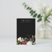 CARTE DE VISITE AFFICHAGE FLEURI DE PROTÉA BURGUNDY BLEU (Debout devant)