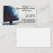 Carte De Visite Affichage numérique avec graphiques (Devant / Derrière)