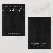 Carte De Visite Affichage Pendentif du collier du tableau à pas (Devant / Derrière)