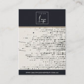 CARTE DE VISITE AFFICHAGE RÉTRO BLACK WHITE DOTS NECKLACE EARRING (Devant)