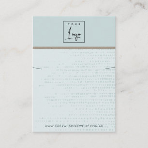CARTE DE VISITE AFFICHAGE SOUS-AQUA BLUE DOTS BRACELET DE COULEURS